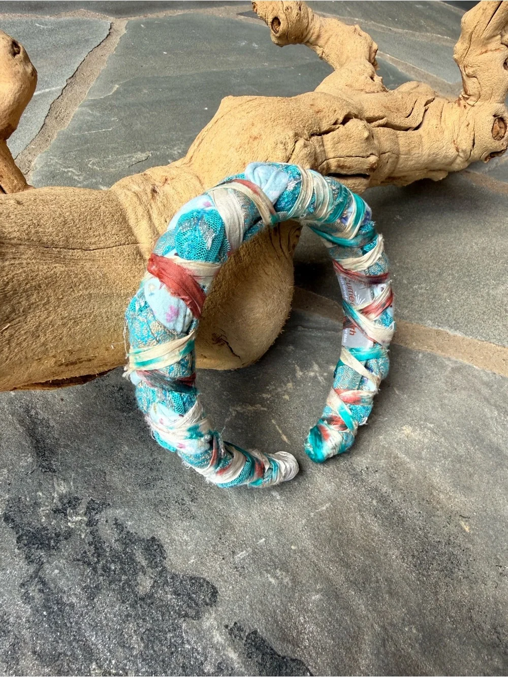 New🌟AnthropologieCurried Myrrh Poetry Handmade Turquoise Fabric Wrapped